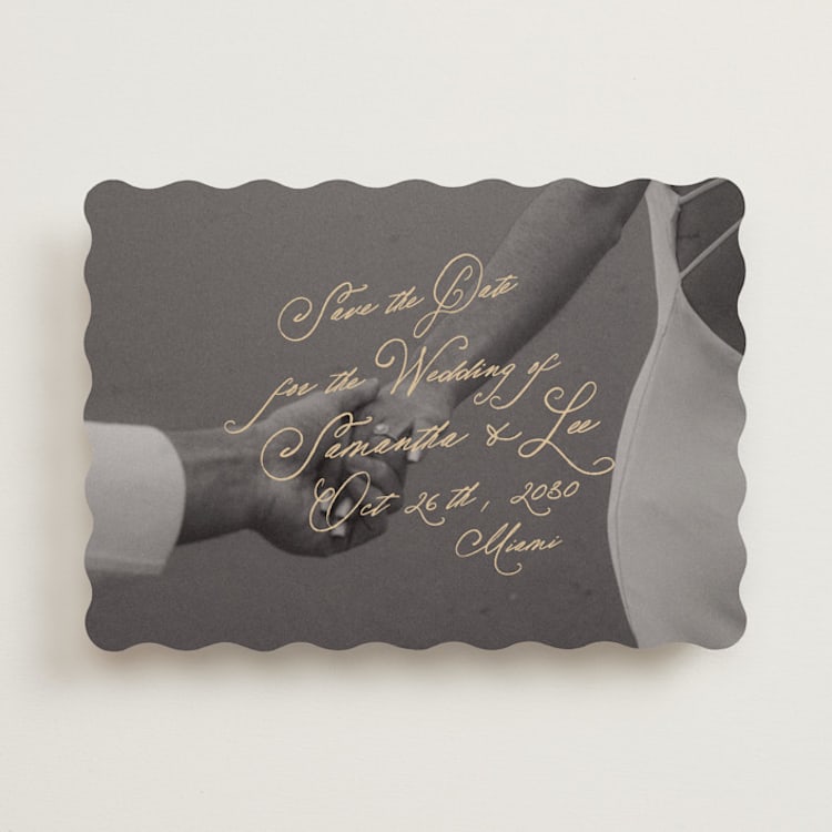 "Twirl" - Save the Dates in Wheat by AK Graphics - Front