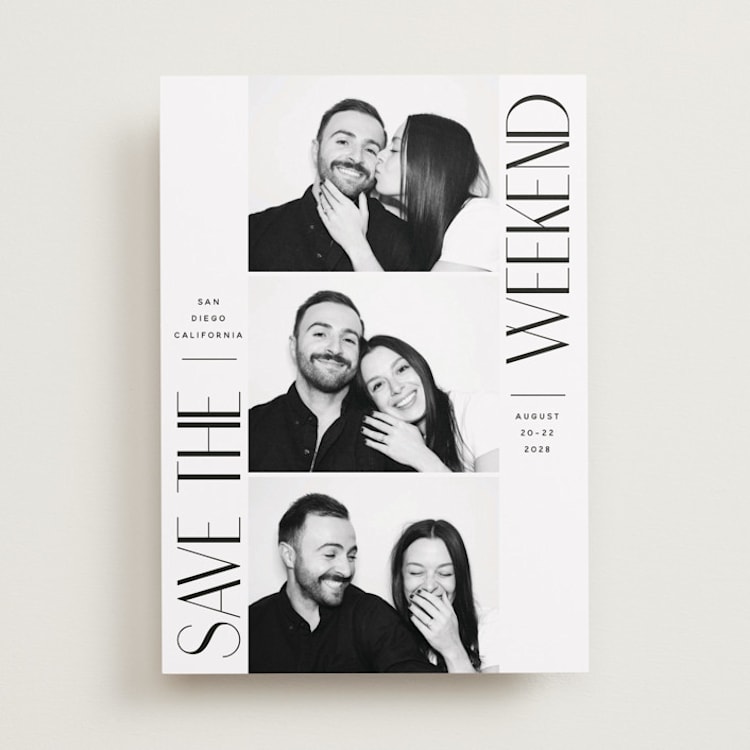 "Snapshot" - Save the Dates in Ink by Hudson meet Rose - Front