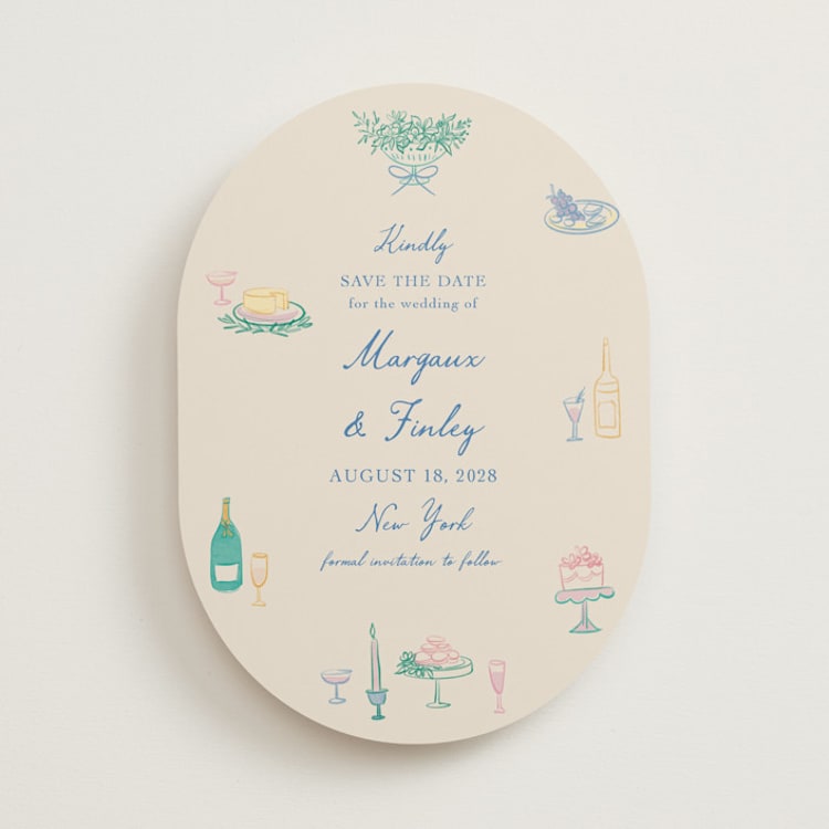 "Dining" - Save the Dates in Pastel by Elly - Front