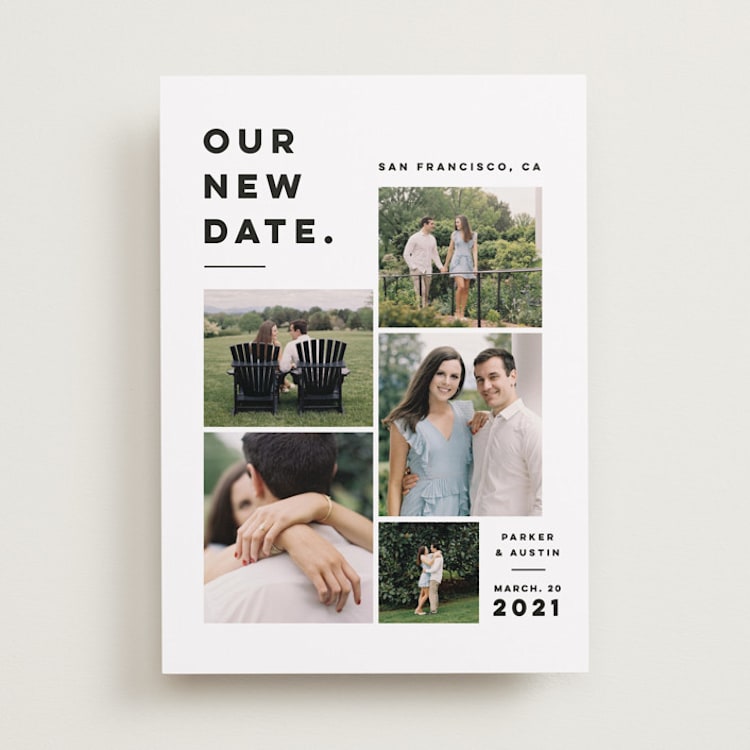 "Blocked Date" - Save the Dates in Fog by Pink House Press - Front