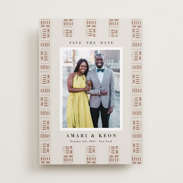 "Amari" - Save the Dates in Ivory by Oma N. Ramkhelawan - Front