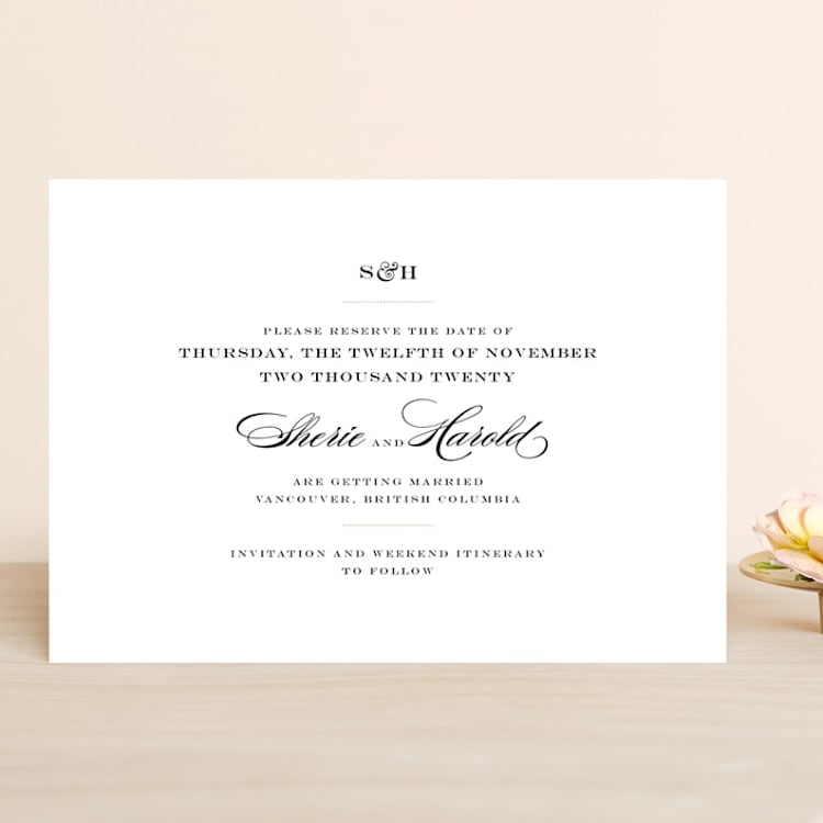 "Charming Go Lightly" - Save the Dates in Feather by danielleb - Front
