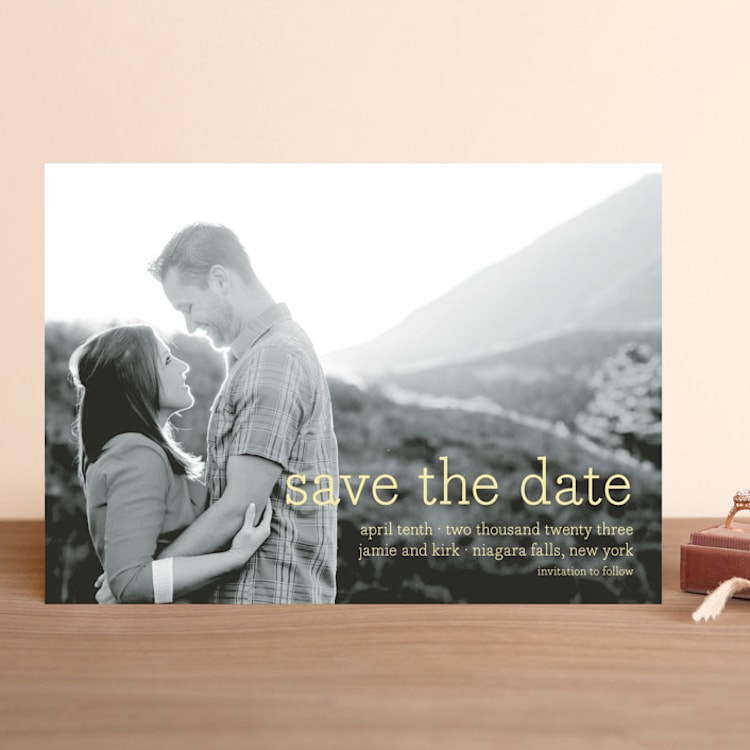 "Simply in Love" - Save the Dates in Pineapple by Annie Clark - Front