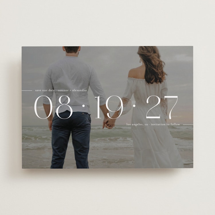 "Horizon Line" - Save the Dates in Pearl by Olivia Goree - Front