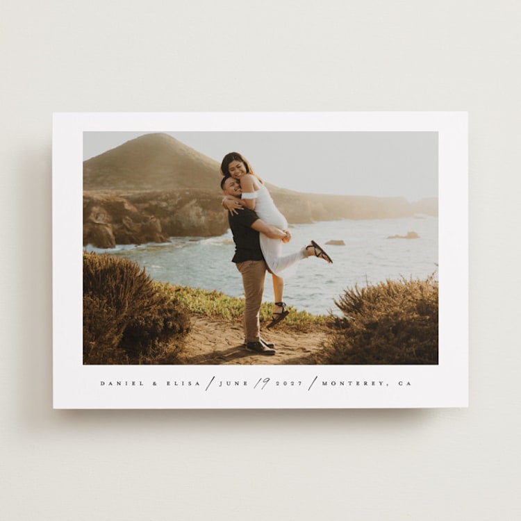 "Scripted Date" - Save the Dates in Blanc by Faith Dorn - Front