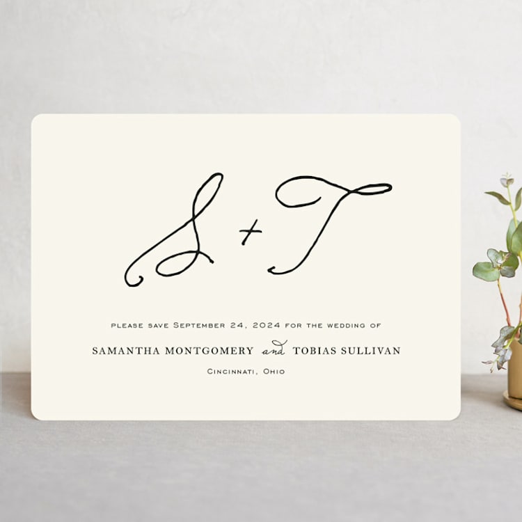 "Estate" - Save the Dates in Ivory by Kim Dietrich Elam - Front