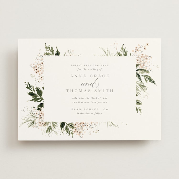 "Grace" - Save the Dates in Porcelain by Leah Bisch - Front