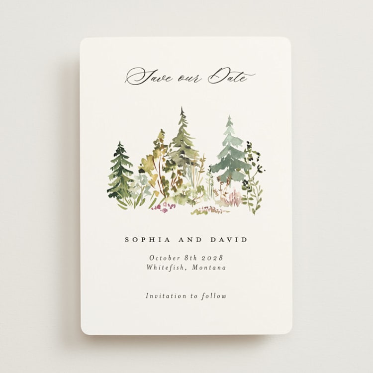 "Great Outdoors" - Save the Dates in Forest by Petra Kern - Front