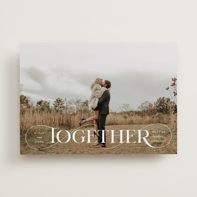 "Together Forever" - Save the Dates in Cream by Kristel - Front