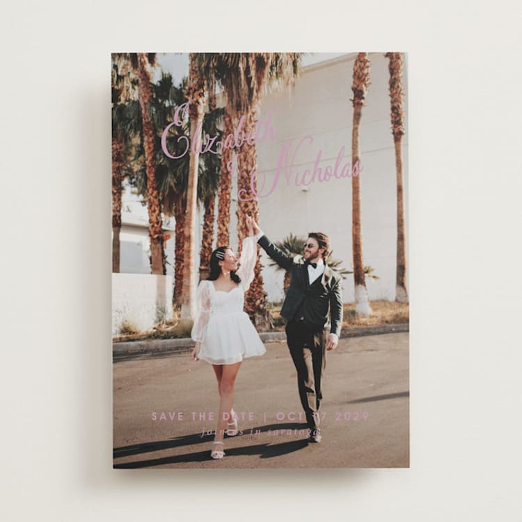 "Lavender Dreams" - Save the Dates in Lilac Dreams by Design Lotus - Front
