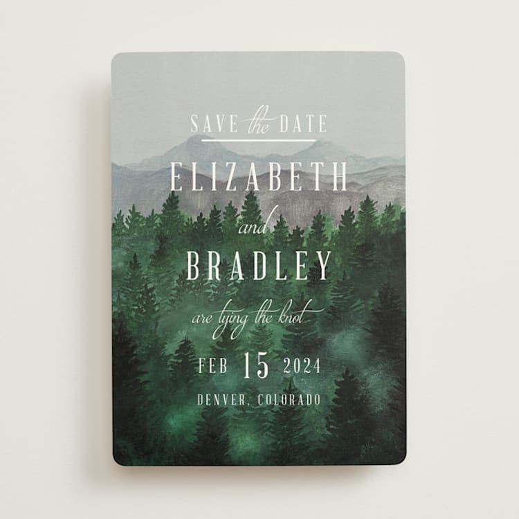 "Adventure Awaits" - Save the Dates in Smoke by Elly - Front