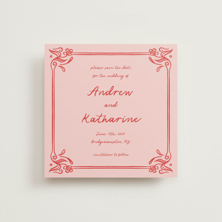 "Love in Bloom" - Save the Dates in Brick by Julia Liverton - Front