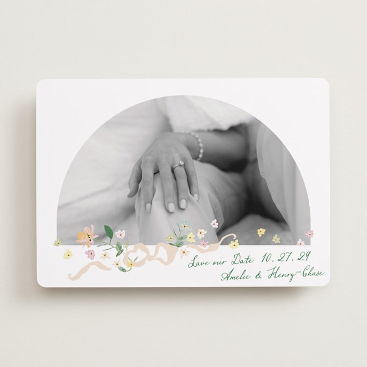"spring draped garland" - Save the Dates in Spring by Phrosné Barwood - Front