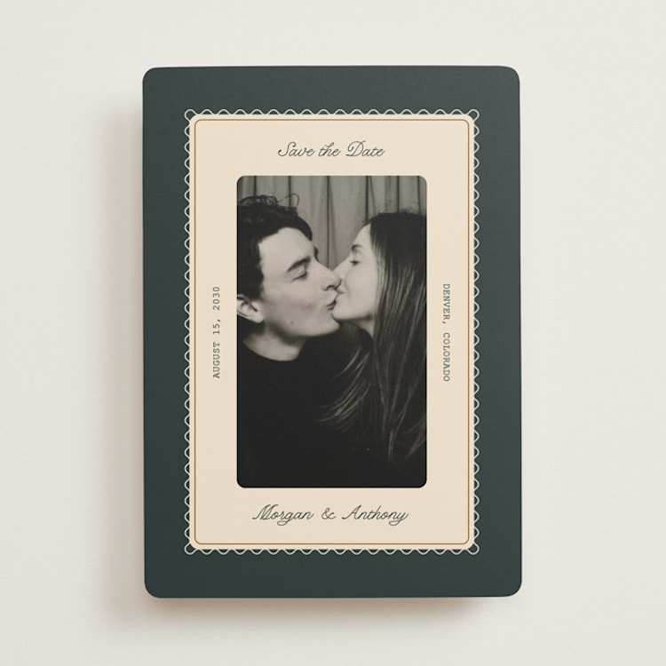 "Bettie" - Save the Dates in Emerald by Kate Ahn - Front