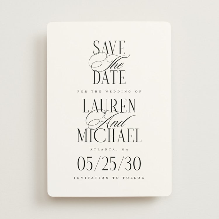 "Stacked Type" - Save the Dates in Obsidian by Jennifer Postorino - Front