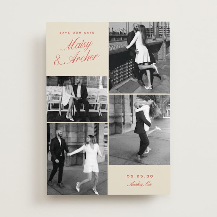 "Galleria" - Save the Dates in Maraschino by Alexandra Cohn - Front