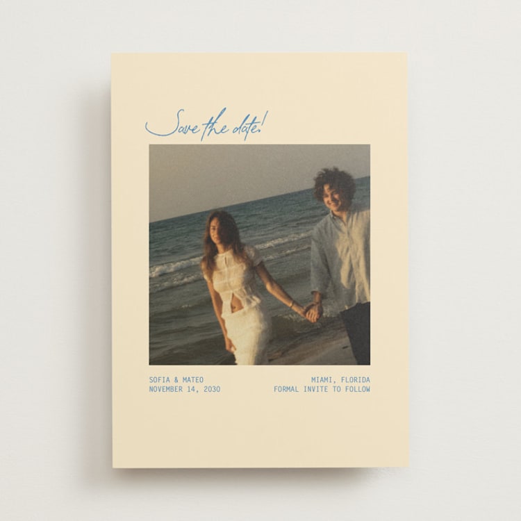 "The Summer We Said Yes" - Save the Dates in Beachy by Design Lotus - Front