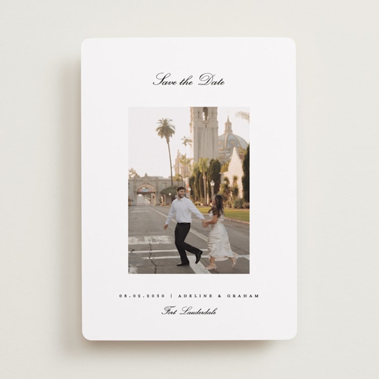 "Minimal" - Save the Dates in Snow by Pixel and Hank - Front