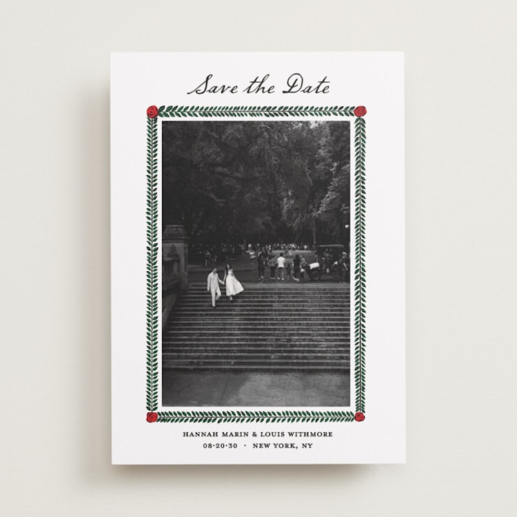 "Garden Rose" - Save the Dates in Rose by Studio Suku - Front