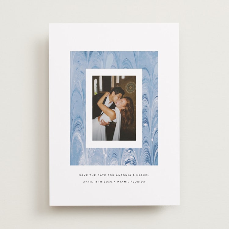 "Marbled" - Save the Dates in Sea by Olivia Kanaley Inman - Front