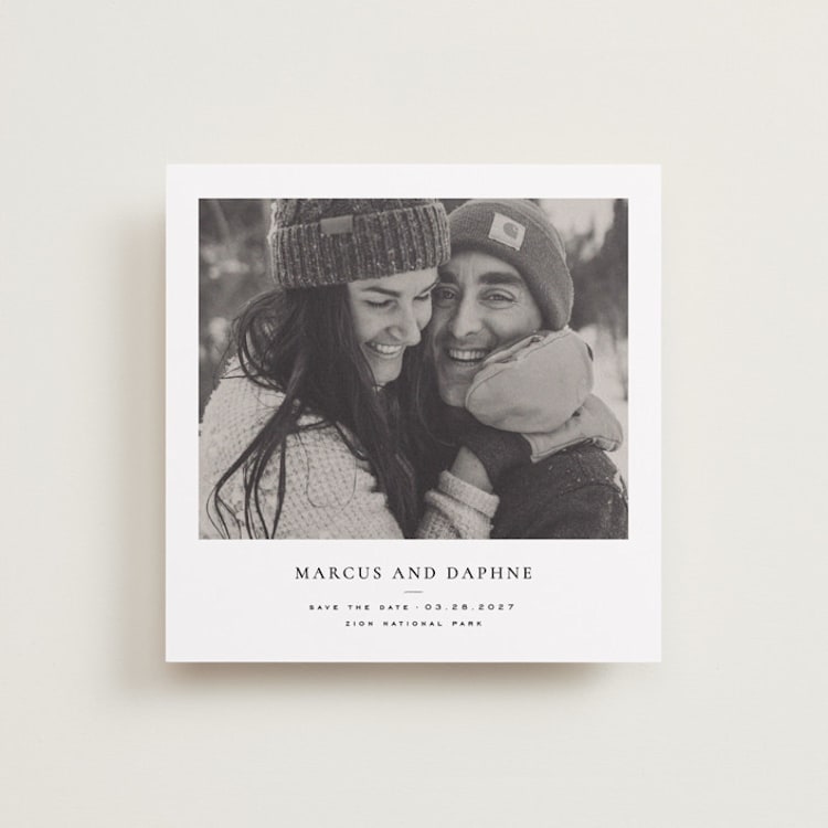 "Daisies" - Save the Dates in Ink by Wildfield Paper Co - Front