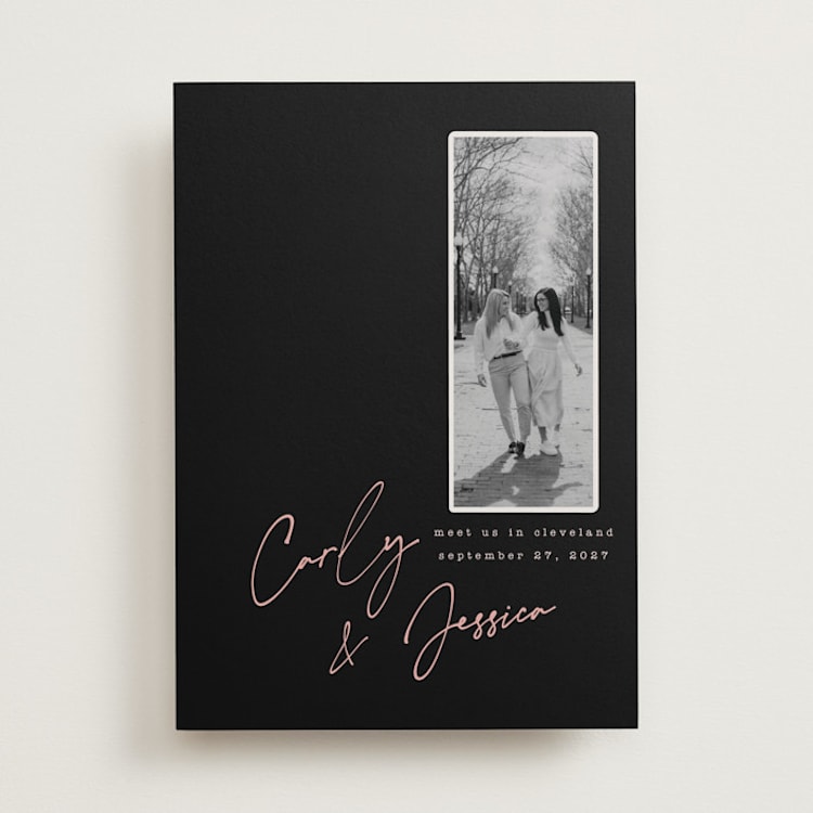 "Album Cover" - Save the Dates in Noir by Merian - Front