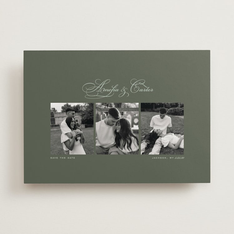 "Wonder duo" - Save the Dates in Pine by Lea Delaveris - Front