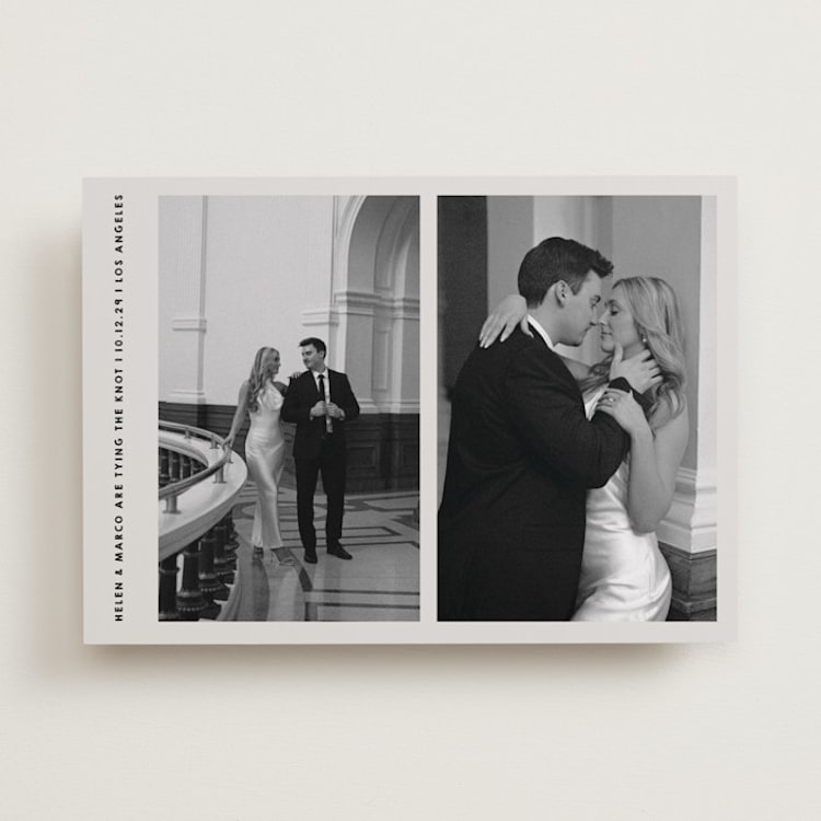 "Diptych Photos" - Save the Dates in Stone by Becky Nimoy - Front