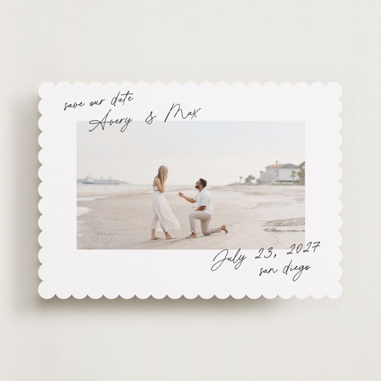 "Joyful Jot" - Save the Dates in Pearl by Lindsay Megahed - Front