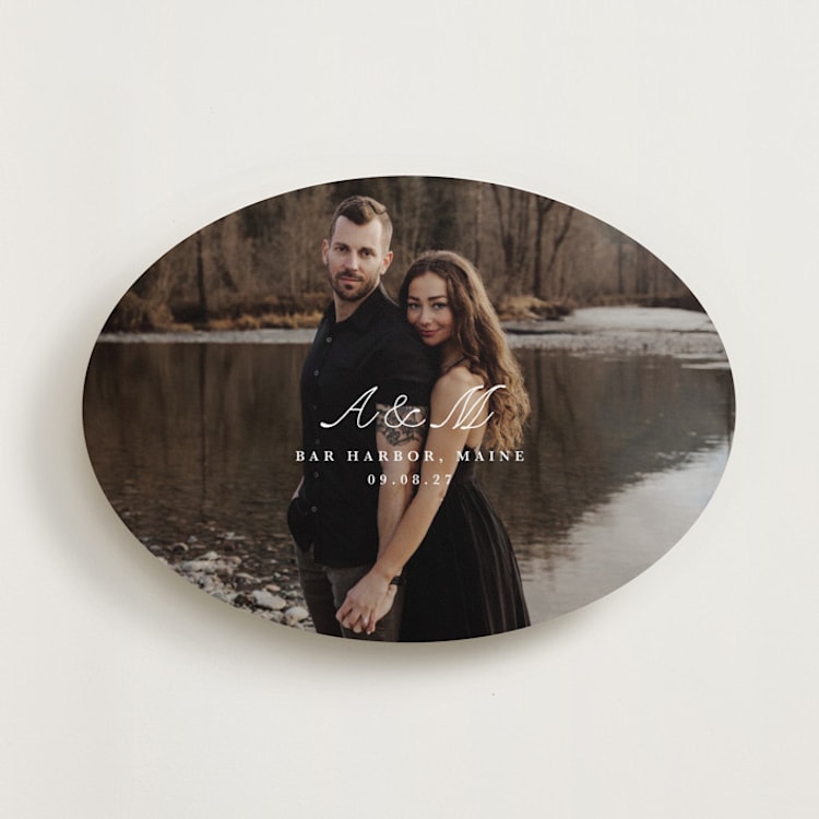 "Lettra" - Save the Dates in Pearl by Up Up Creative - Front