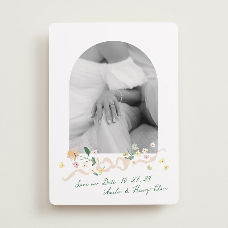 "spring draped garland" - Save the Dates in Spring by Phrosné Barwood - Front