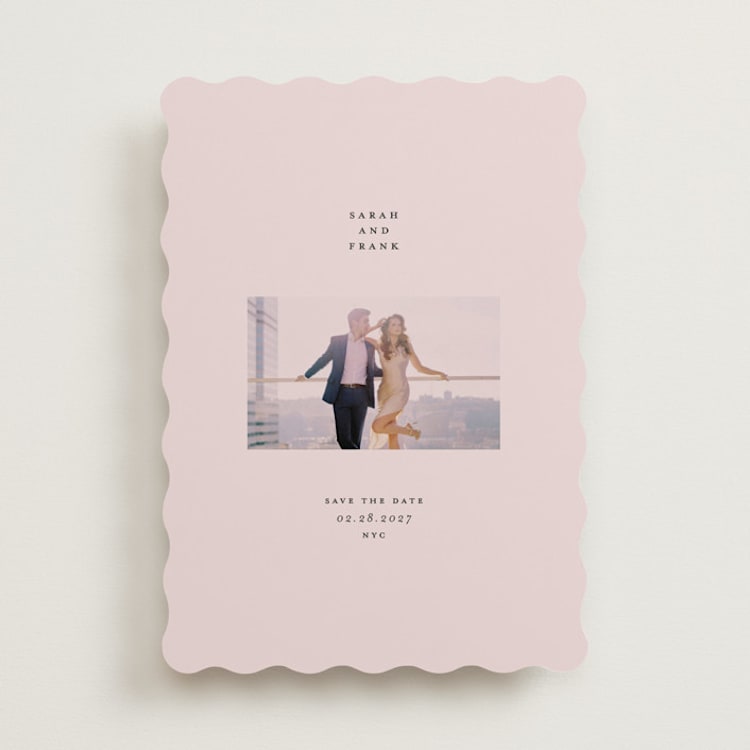 "Luxe" - Save the Dates in Petal by Laura Hamm - Front