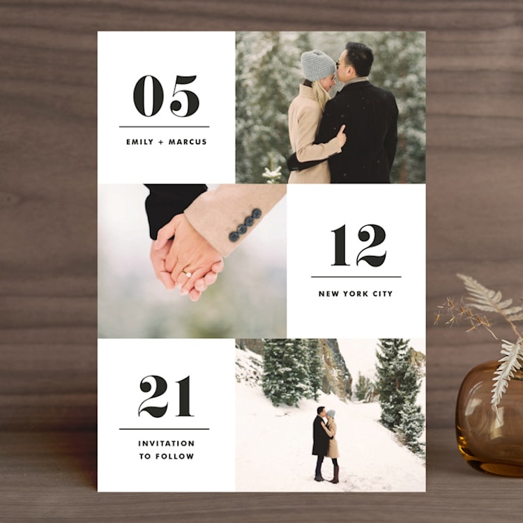 "Love Series" - Save the Dates in Jet by Kimberly FitzSimons - Front