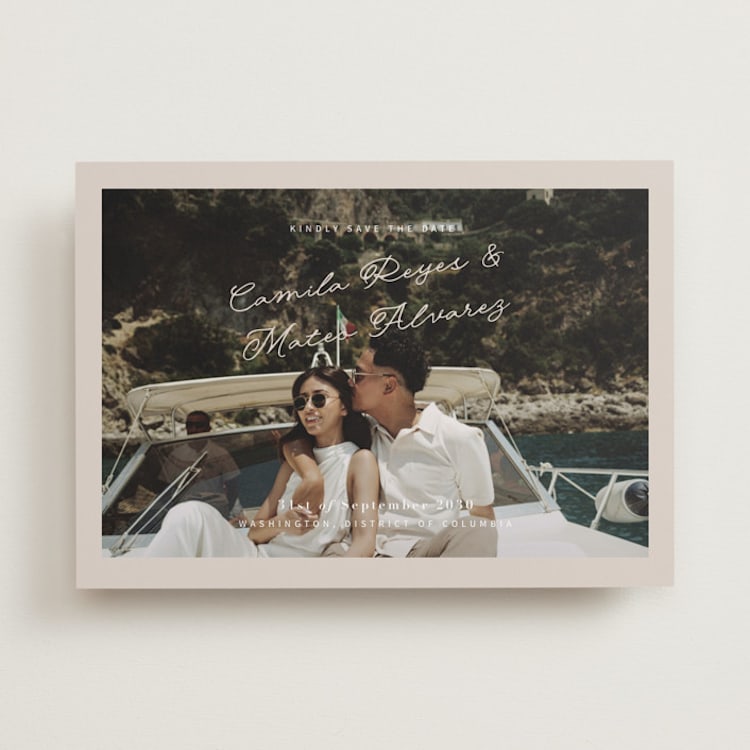 "Where Our Story Begins" - Save the Dates in Yachting by Design Lotus - Front