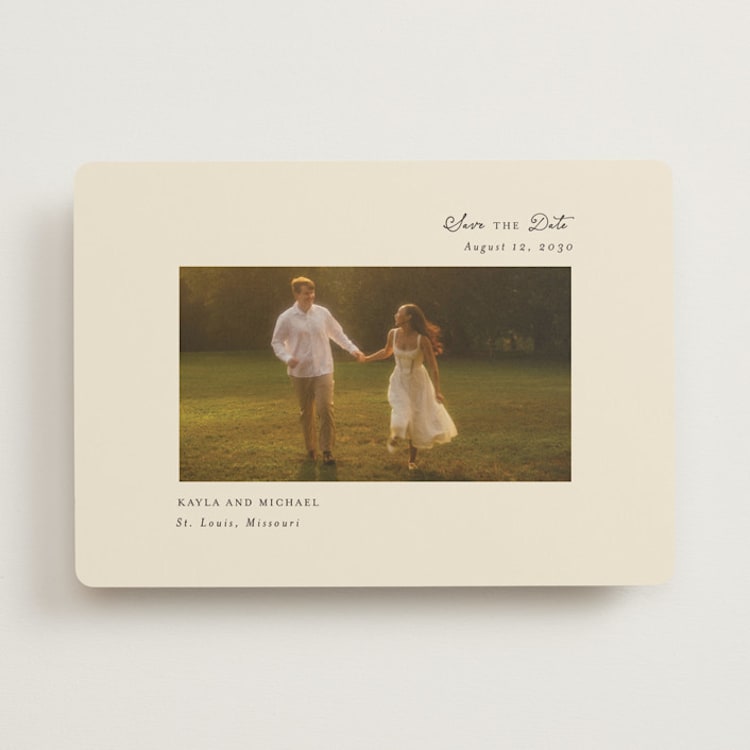 "timeless keepsake" - Save the Dates in Buttercream by Kanika Mathur - Front