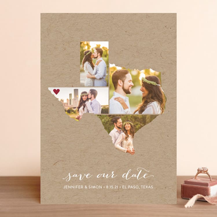 "Texas Love Location" - Save the Dates in Kraft by Heather Buchma - Front