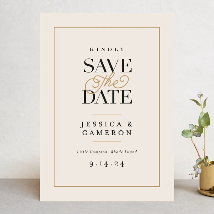 "Ivory Details" - Save the Dates in Smoke by Jennifer Wick - Front