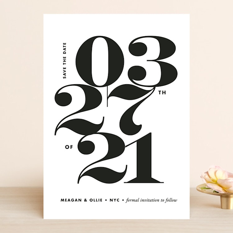 "A Date to Remember" - Save the Dates in Noir by Brooke Chandler - Front