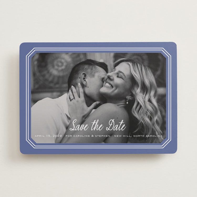 "Deluxe" - Save the Dates in Blueberry by Carolyn MacLaren - Front