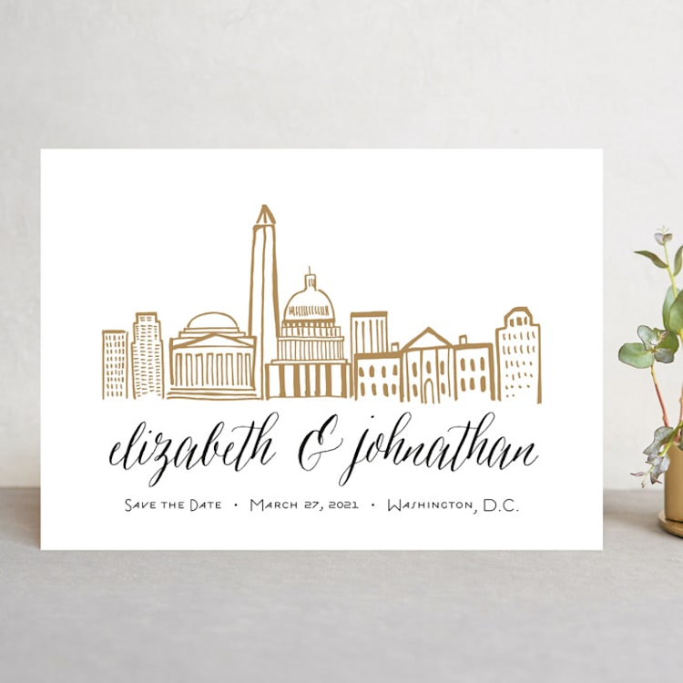 "Skyline - Washington DC" - Save the Dates in Gold Coast by Abby Munn - Front