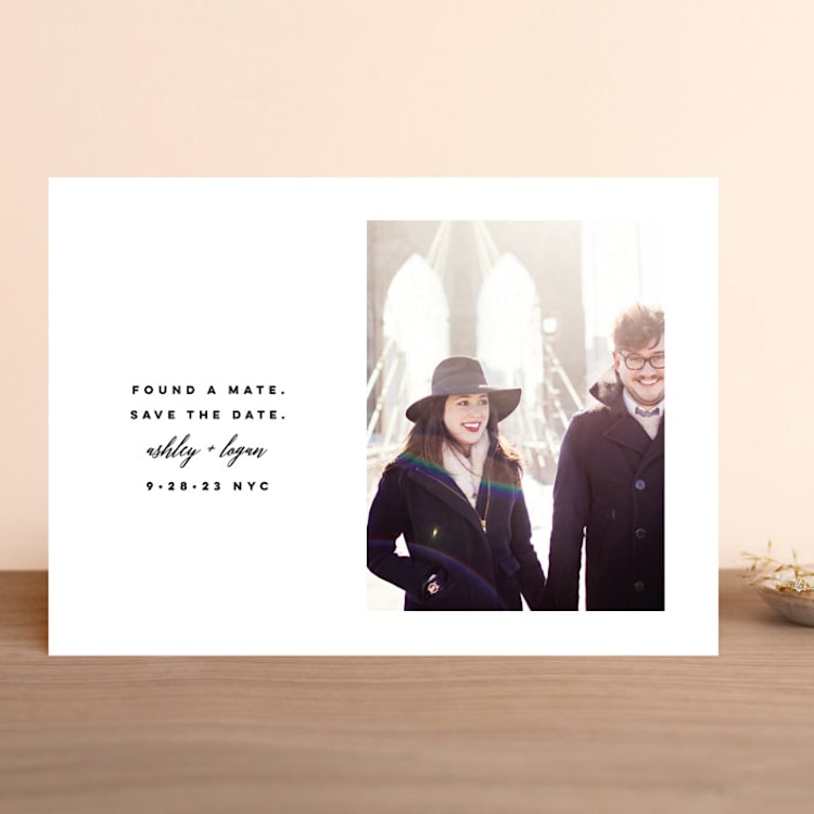 "Found a Mate" - Save the Dates in Ink by Susan Brown - Front