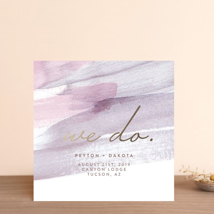 "Canyon" - Save the Dates in Orchid by Kelly Nasuta - Front
