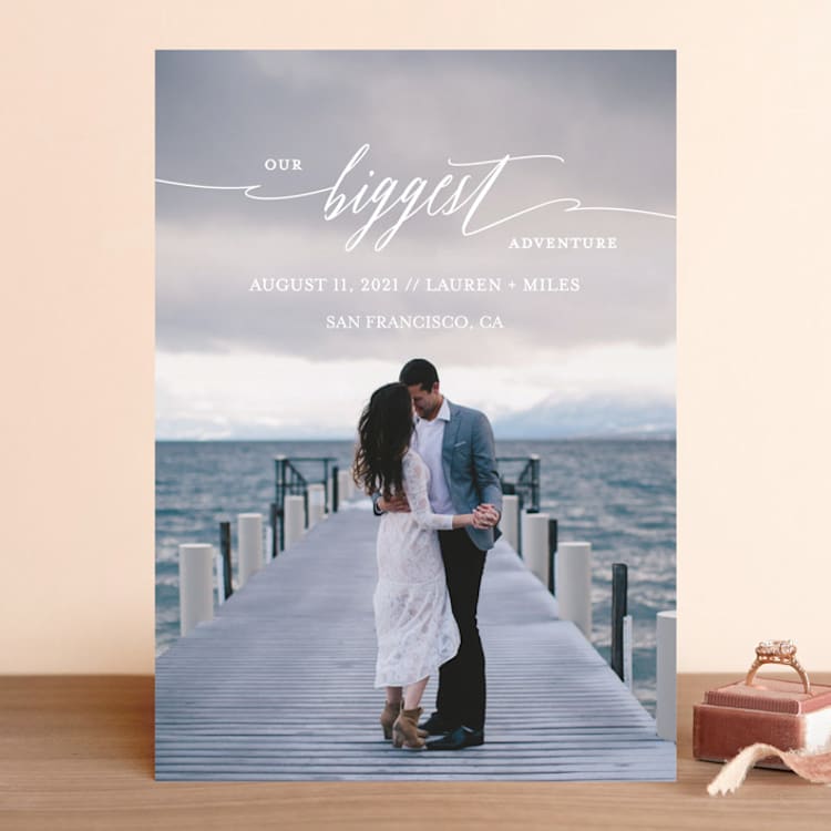 "Our Biggest Adventure" - Save the Dates in Almost Blush by Kate Ross - Front