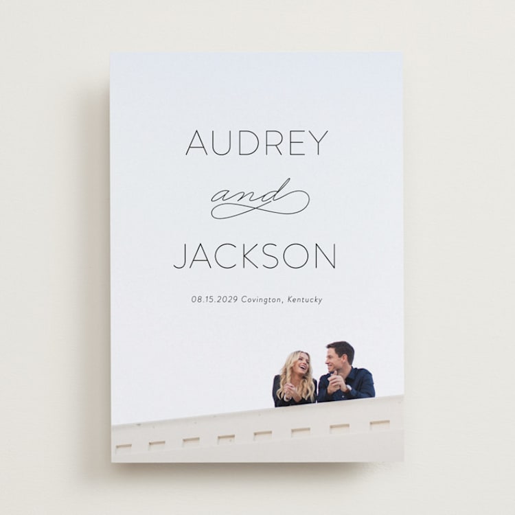 "Forever And" - Save the Dates in Black Tie by Kim Dietrich Elam - Front