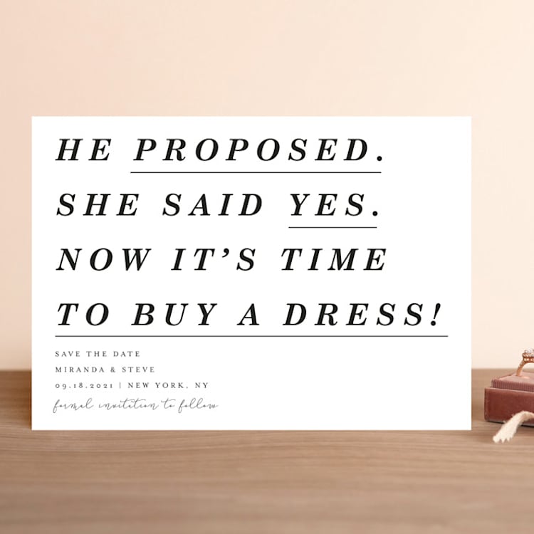 "Poem" - Save the Dates in Cotton by Lisa McLean - Front
