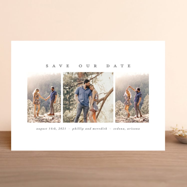 "Simply stated" - Save the Dates in Charcoal by jomolo - Front