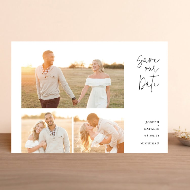 "Styled" - Save the Dates in Jet by Corinne Malesic - Front