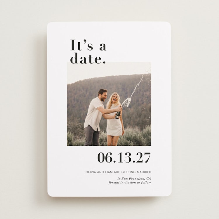 "It's a Date!" - Save the Dates in Onyx by Joyce Pinheiro - Front