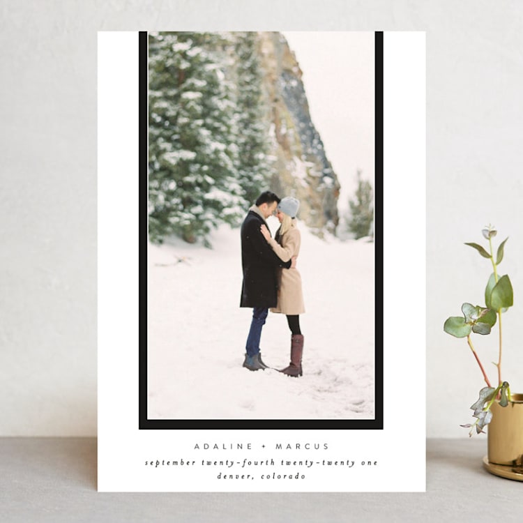 "Drop Frame" - Save the Dates in Tuxedo by Grace Kreinbrink - Front