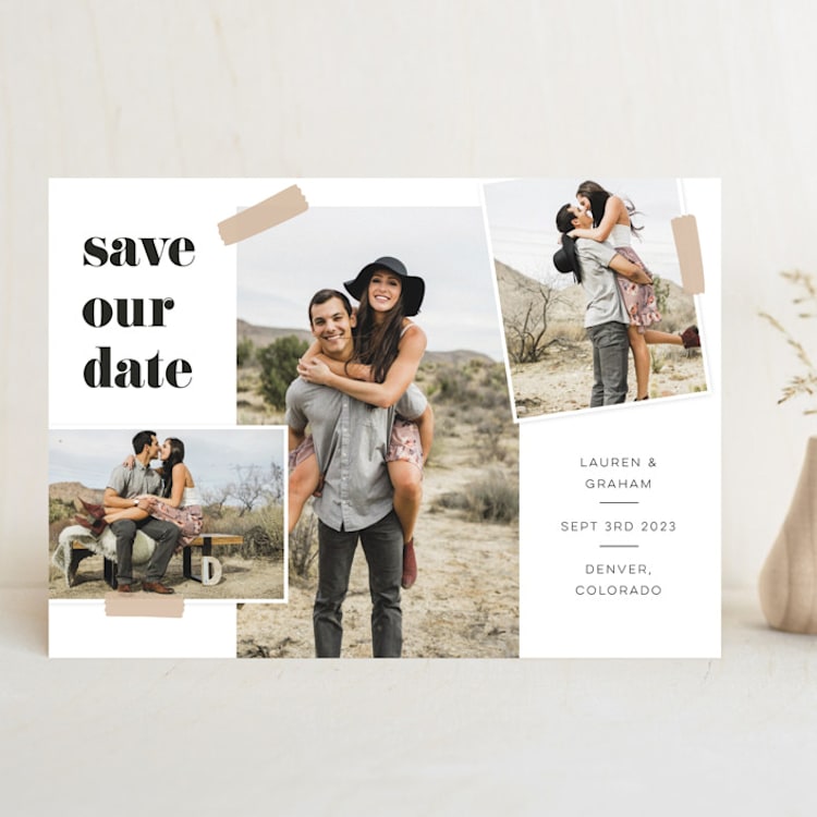 "Moodboard" - Save the Dates in Sand by Carmia C. - Front